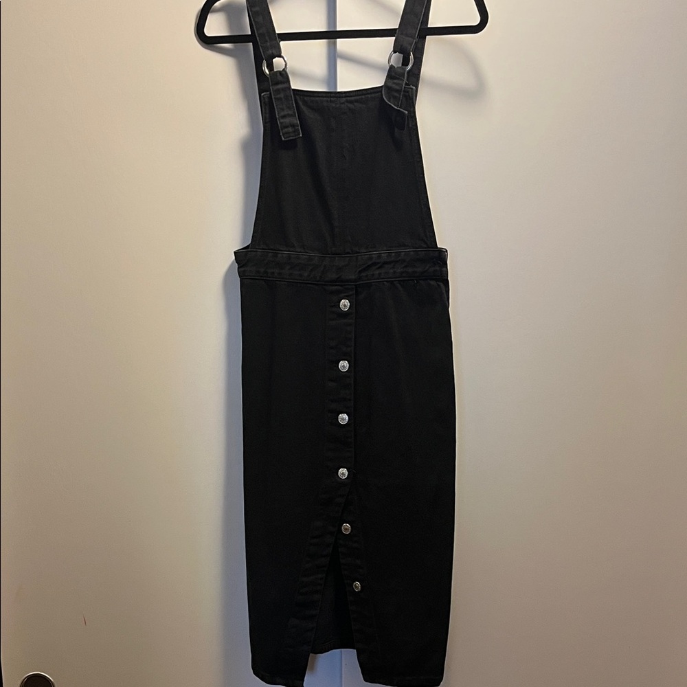 Topshop Moto Black Denim Dress